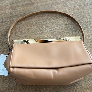 Aquazzura Twist Clutch in Praline/light gold  17